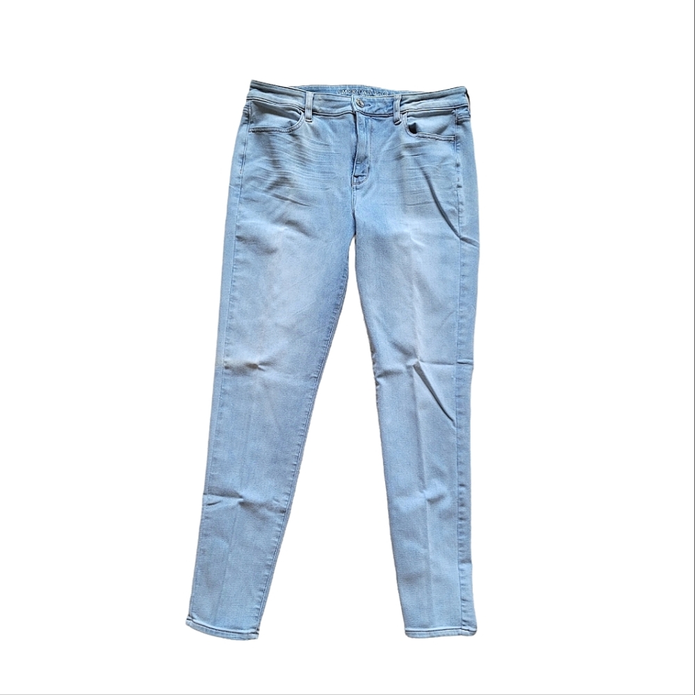 AMERICAN EAGLE Super Stretch X4 Light Wash Hi-Rise High Waisted Jeggings